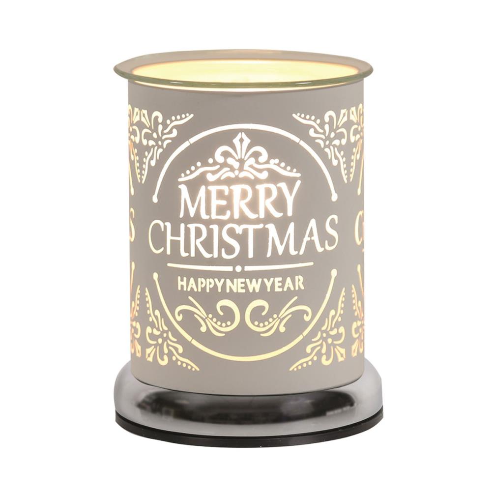 Aroma White Merry Christmas Cylinder Electric Wax Melt Warmer £21.59